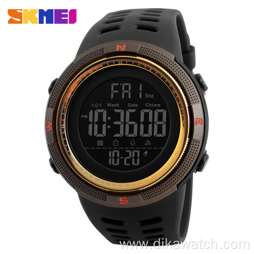 Hot Sale Brand Guangzhou SKMEI Digital Watch with Rubber Strap Led Display Casual Military Sport Watches For Men reloj 1251